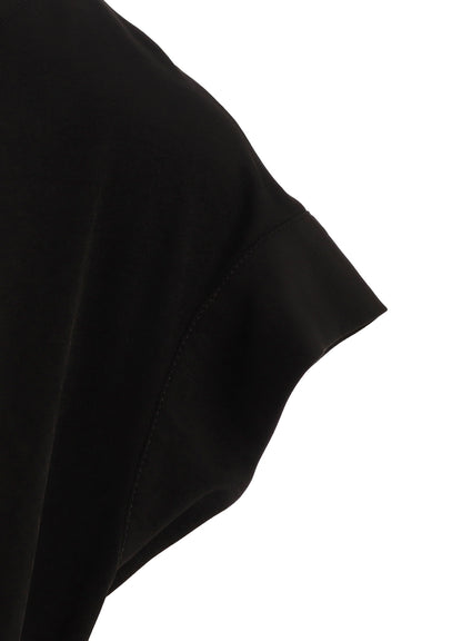 TA/PE DECHINE TUCK ROUND NECK DRESS