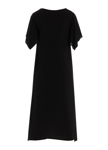 RAYON LAWN DRAPED SLEEVE DRESS