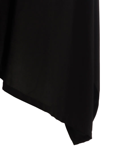 RAYON LAWN DRAPED SLEEVE DRESS
