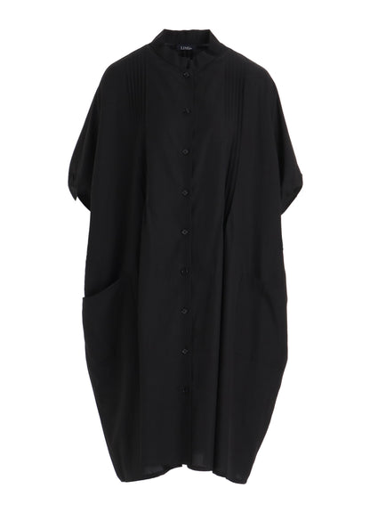 CELLULOSE / COTTON BROAD PINTUCK DRESS