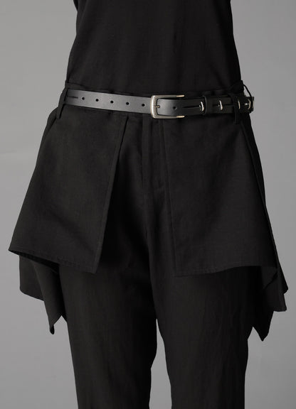 DRY  LEATHER  CENTER-CUT BELT