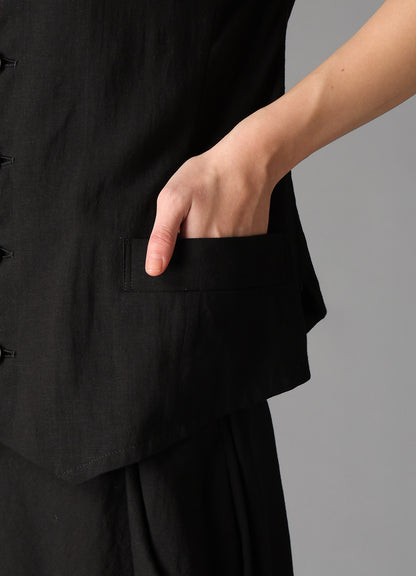 CELLULOSE/ LINEN LAWN WRAP JACKET