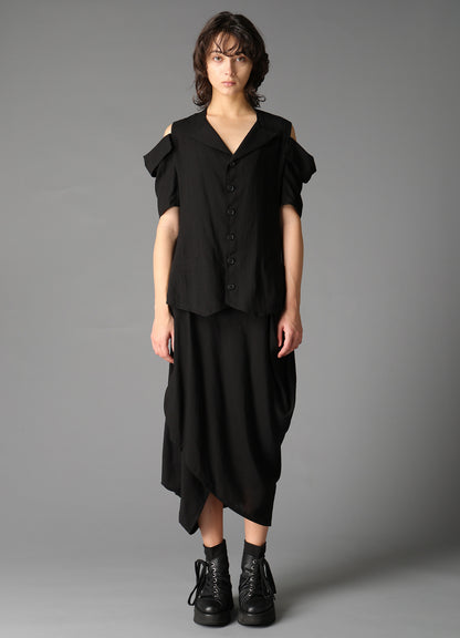 CELLULOSE/ LINEN LAWN WRAP JACKET