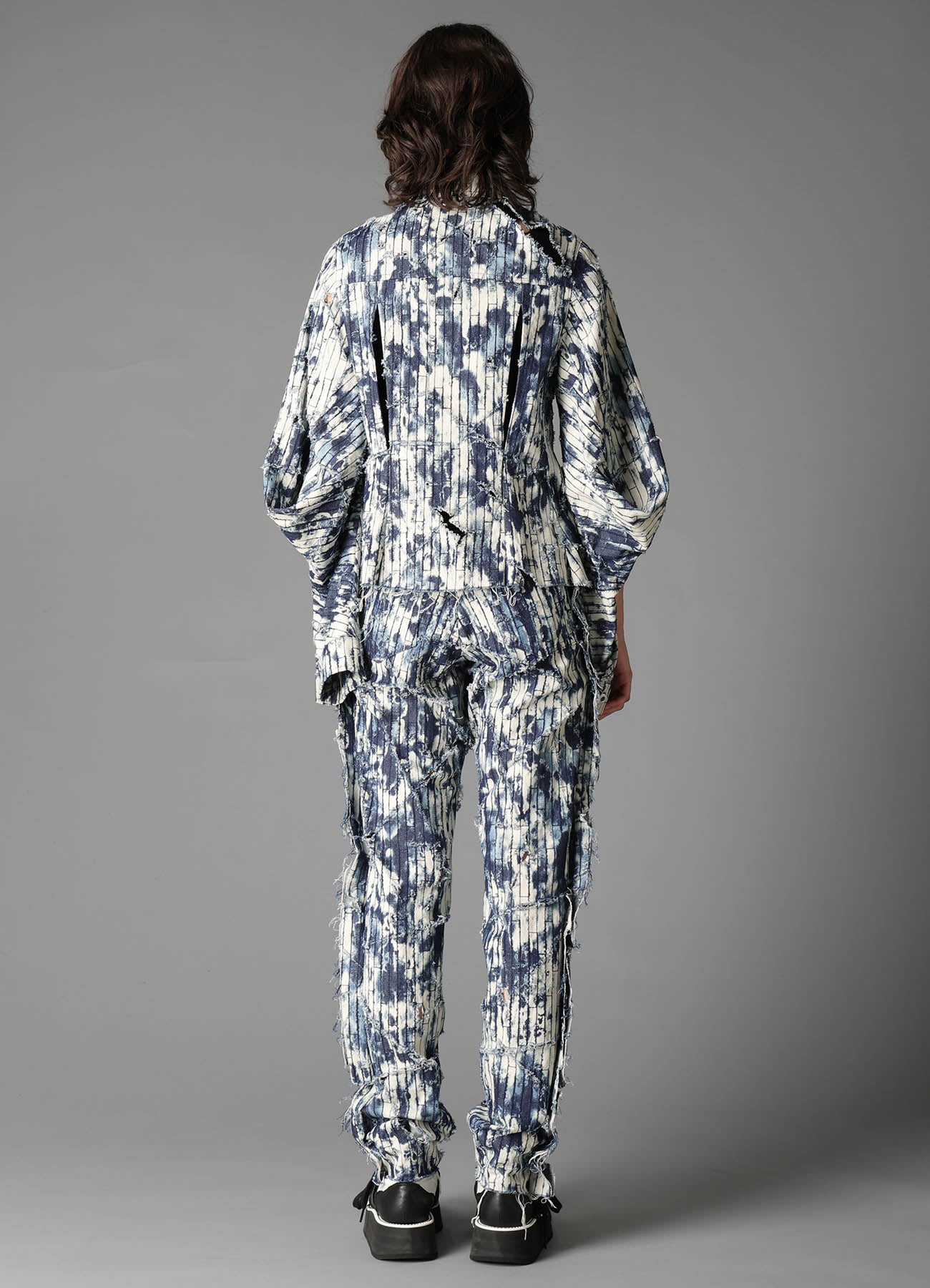 DAMAGED DENIM DESIGNED SLEEVE JACKET A – THE SHOP YOHJI YAMAMOTO