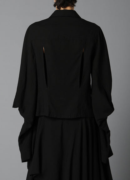 CELLULOSE/ LINEN LAWN DESIGNED SLEEVE JACKET A