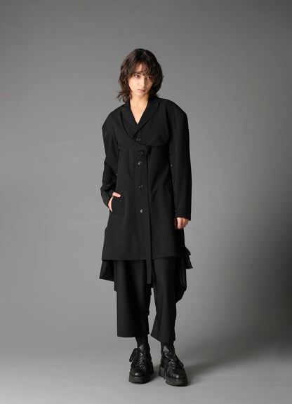 W/GABARDINE BIG SHOULDER JACKET