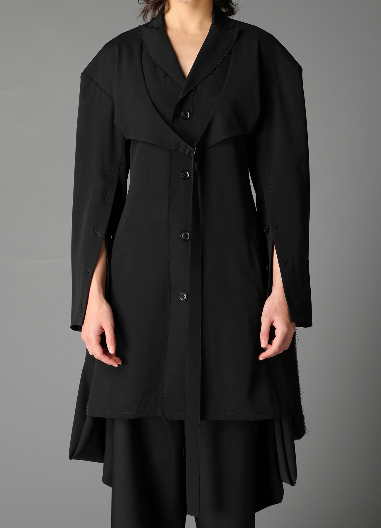 W/GABARDINE BIG SHOULDER JACKET