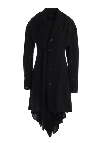 CELLULOSE/ LINEN LAWN BIG SHOULDER JACKET