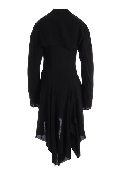 CELLULOSE/ LINEN LAWN BIG SHOULDER JACKET