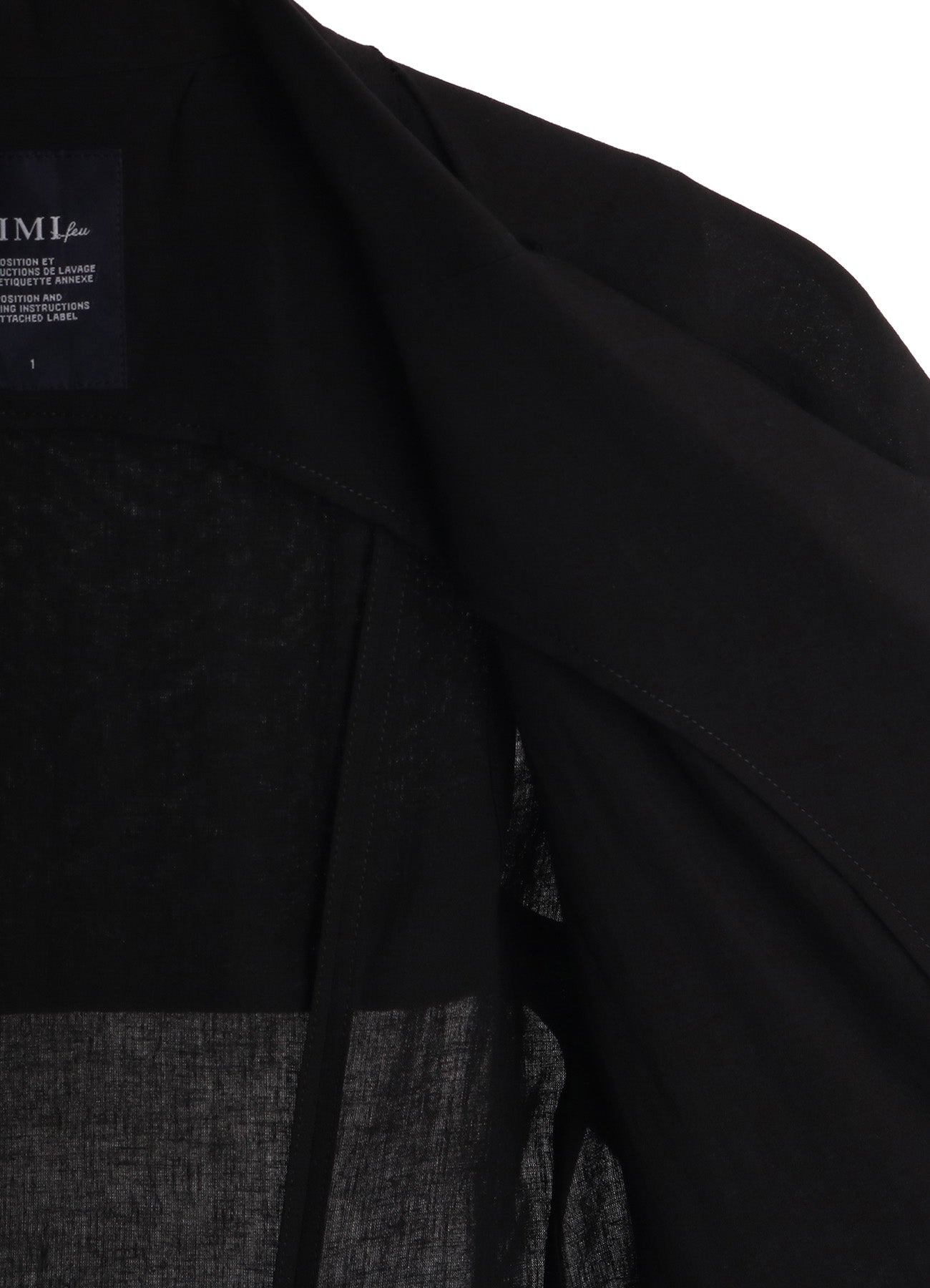 CELLULOSE/ LINEN LAWN BIG SHOULDER JACKET