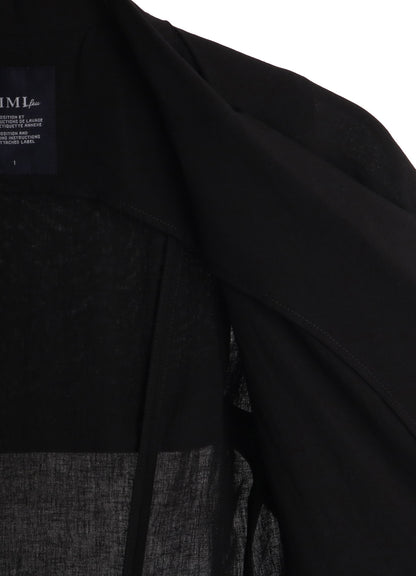 CELLULOSE/ LINEN LAWN BIG SHOULDER JACKET