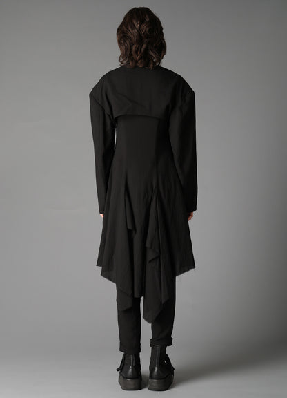 CELLULOSE/ LINEN LAWN BIG SHOULDER JACKET