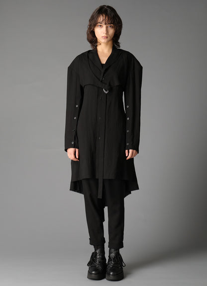 CELLULOSE/ LINEN LAWN BIG SHOULDER JACKET