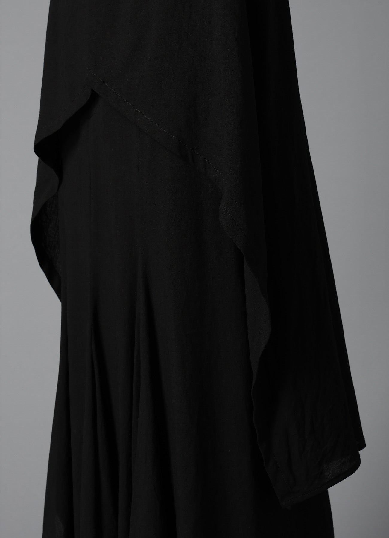 CELLULOSE/ LINEN LAWN OPEN SHOULDER LONG JACKET