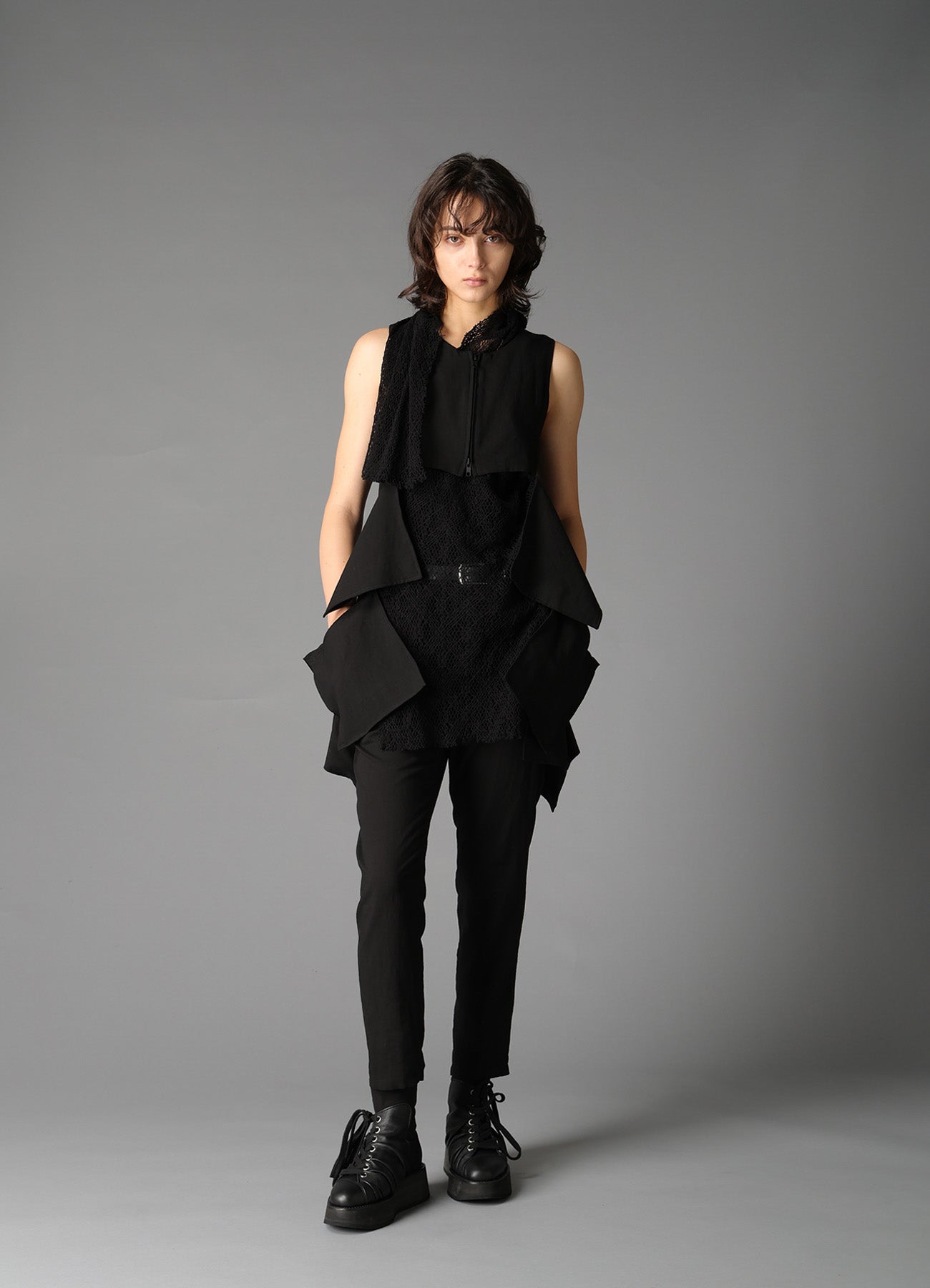 CELLULOSE/ LINEN LAWN SQUARE PANEL JACKET