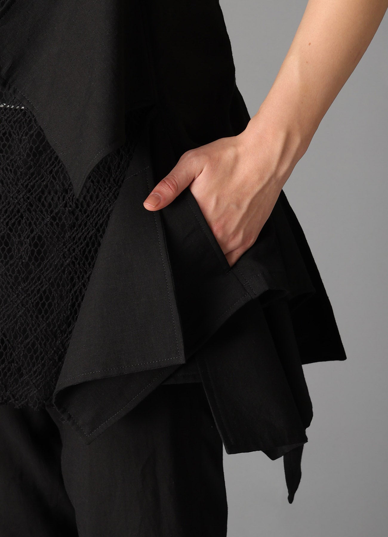 CELLULOSE/ LINEN LAWN SQUARE PANEL JACKET