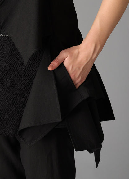 CELLULOSE/ LINEN LAWN SQUARE PANEL JACKET