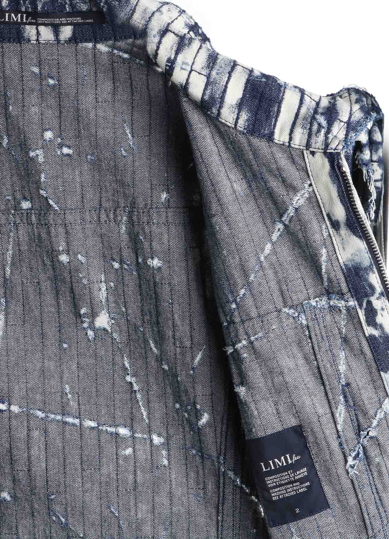 DAMAGED DENIM SLEEVELESS BLOUSON