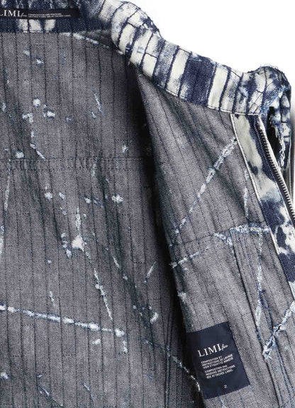 DAMAGED DENIM SLEEVELESS BLOUSON