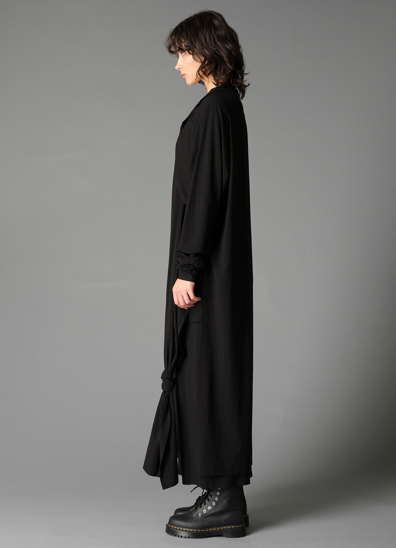 RY/ WRINKLED LAWN LONG CARDIGAN JKT