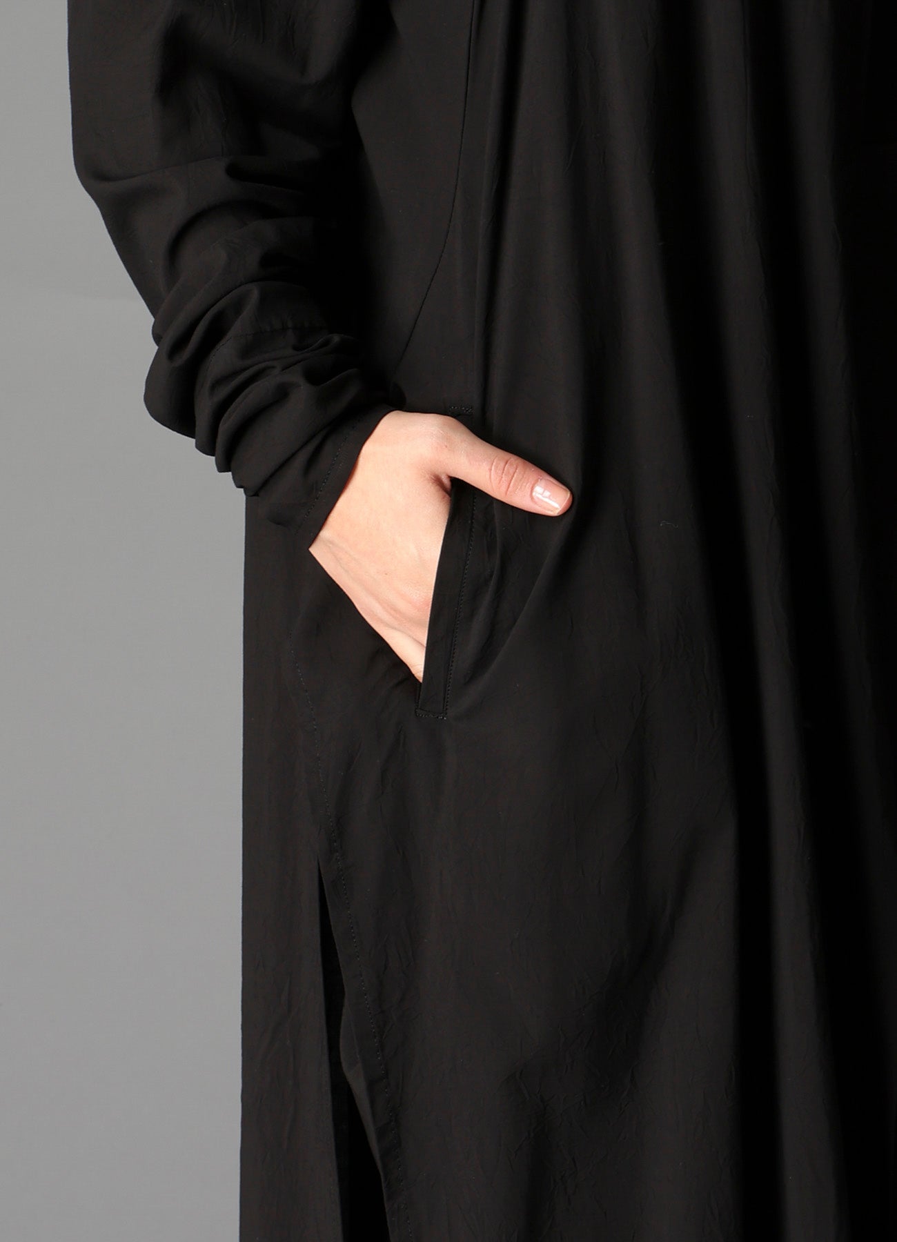 RY/ WRINKLED LAWN LONG CARDIGAN JKT