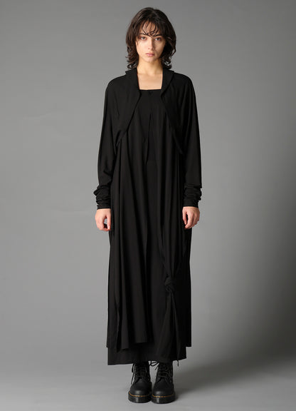 RY/ WRINKLED LAWN LONG CARDIGAN JKT