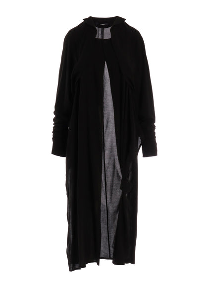 RY/ WRINKLED LAWN LONG CARDIGAN JKT