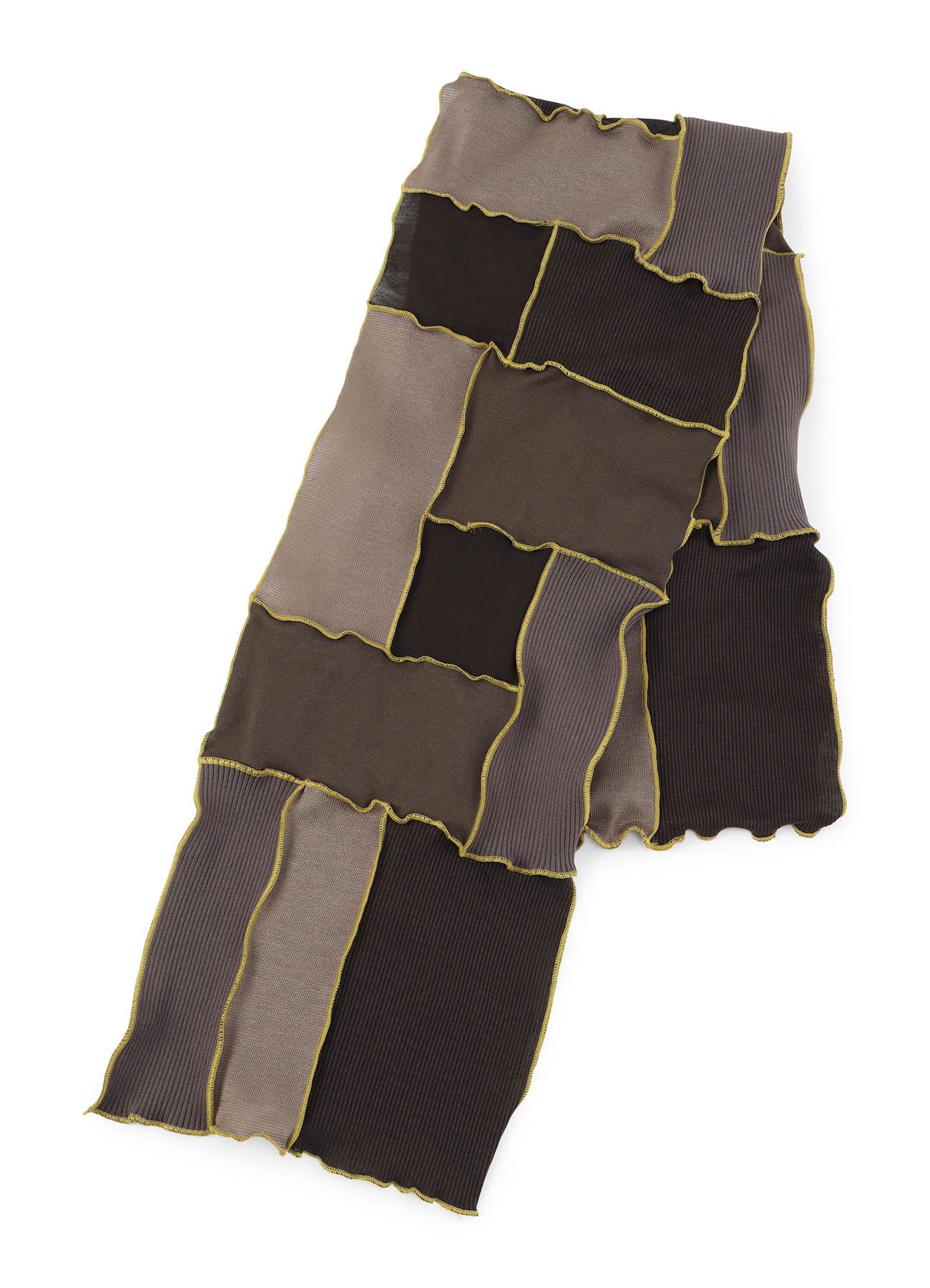 PATCHWORK PANELED SCARF