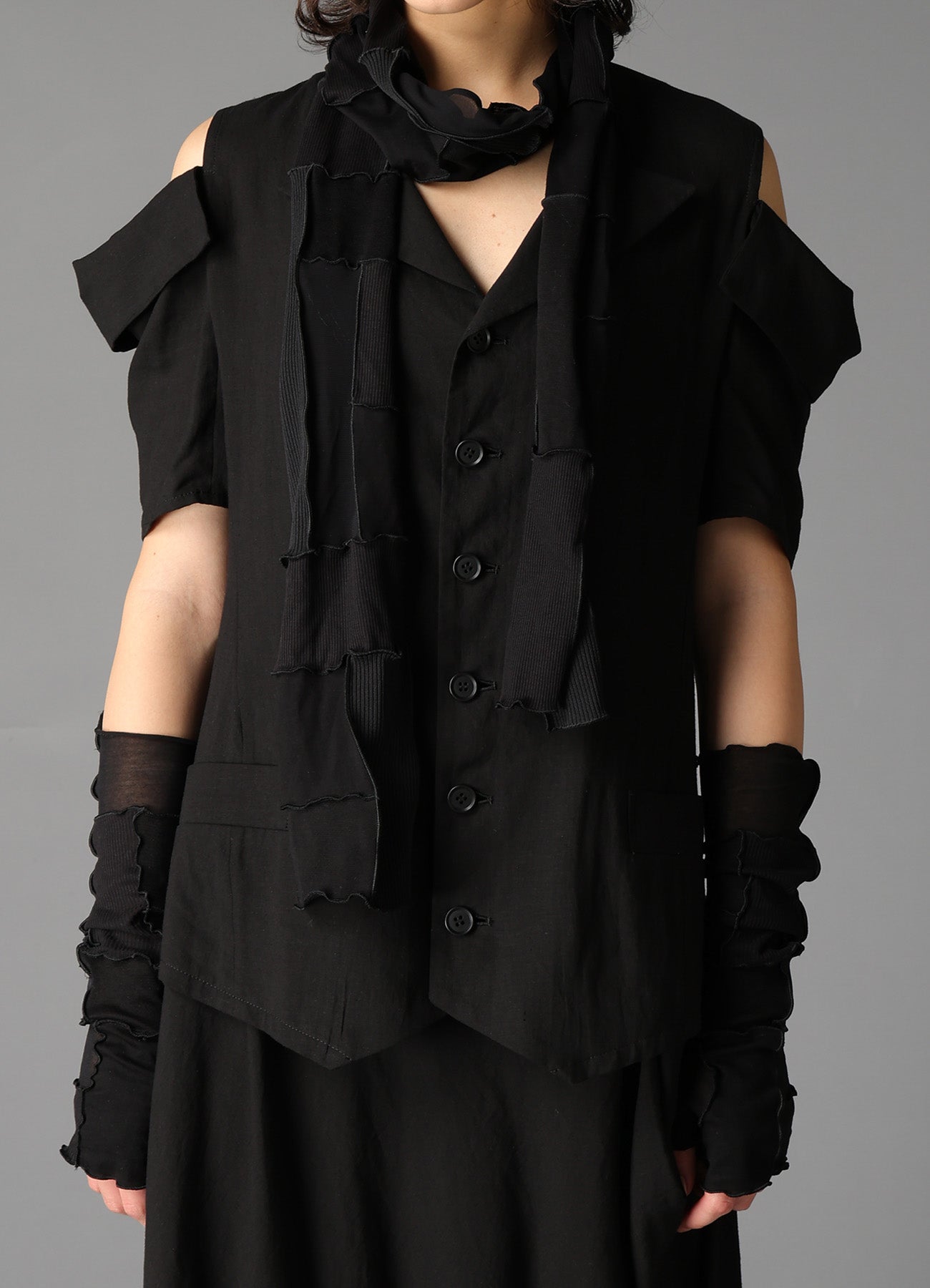 PATCHWORK PANELED SCARF