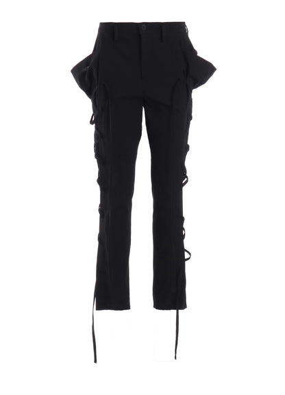 C/LI MUSLIN LACE UP PANTS