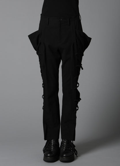 C/LI MUSLIN LACE UP PANTS