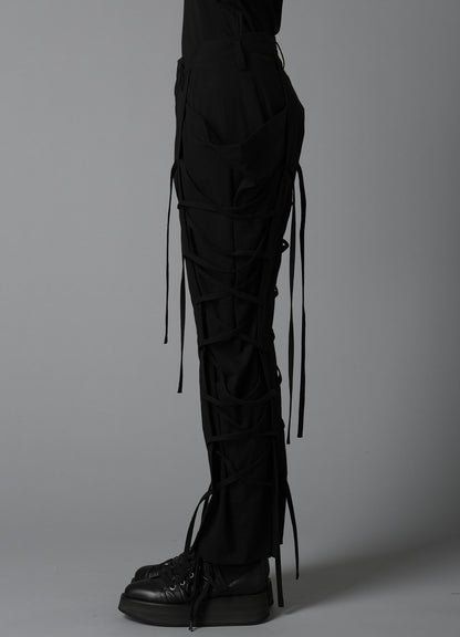 C/LI MUSLIN LACE UP PANTS