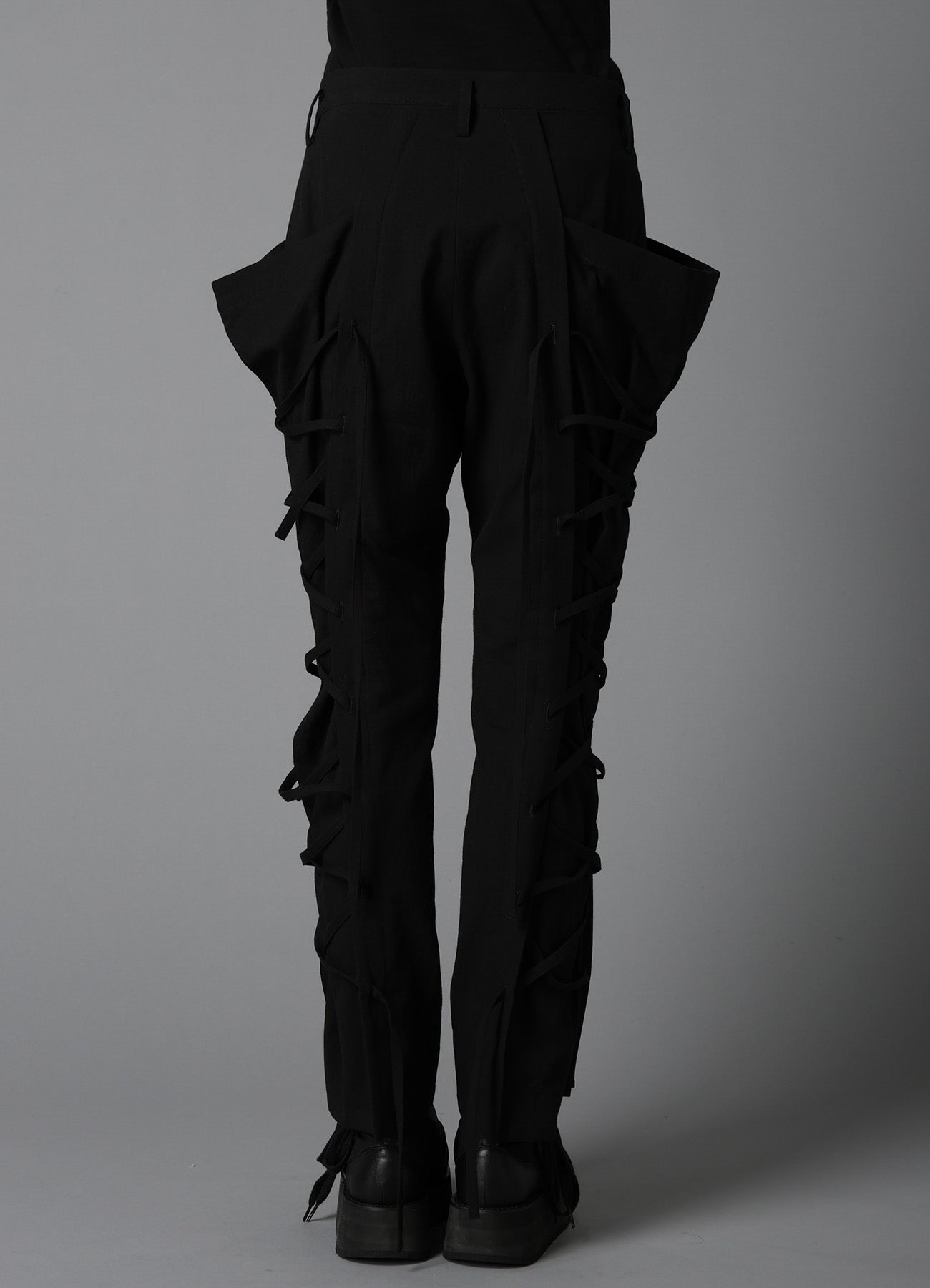 C/LI MUSLIN LACE UP PANTS