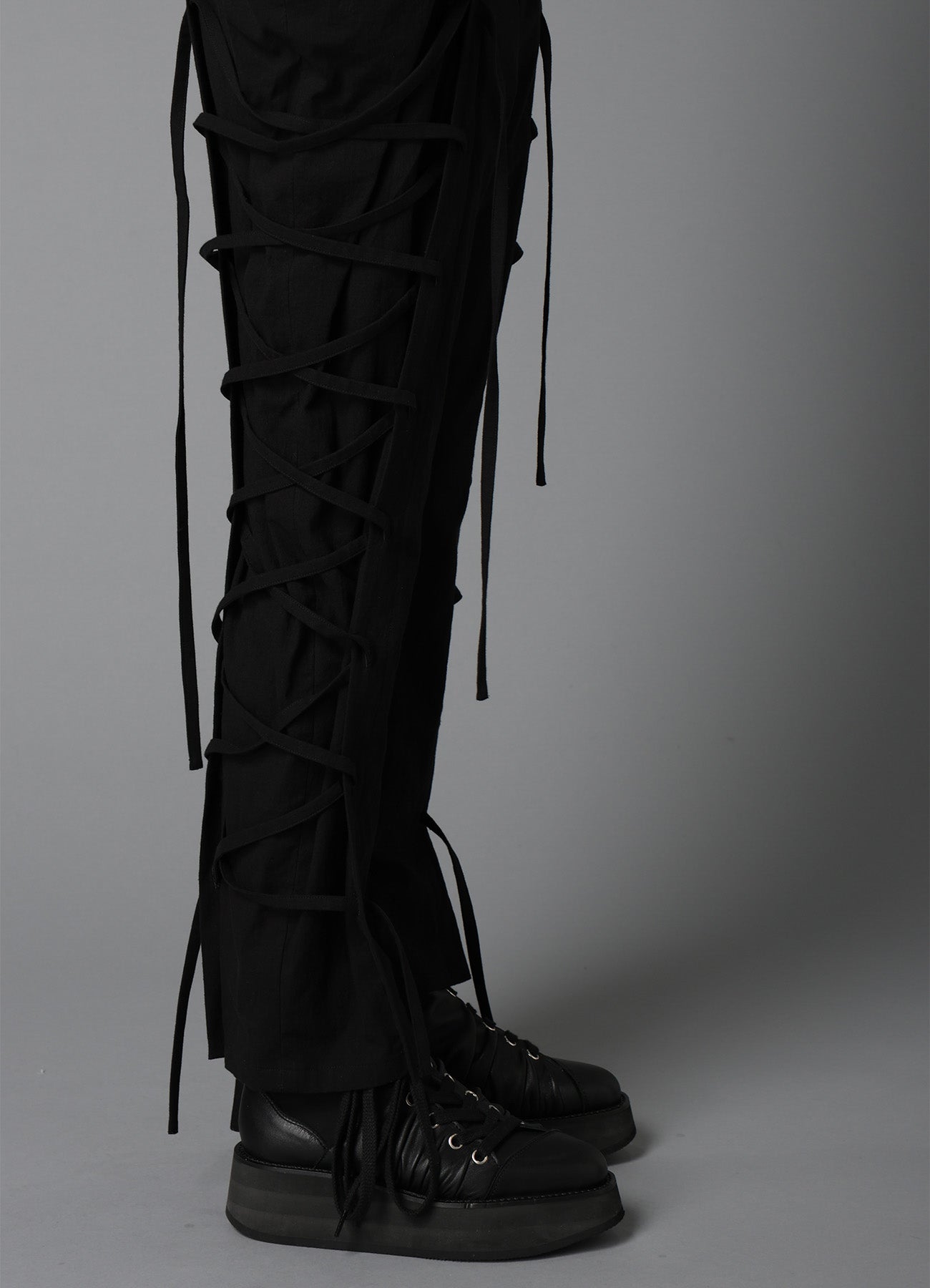 C/LI MUSLIN LACE UP PANTS