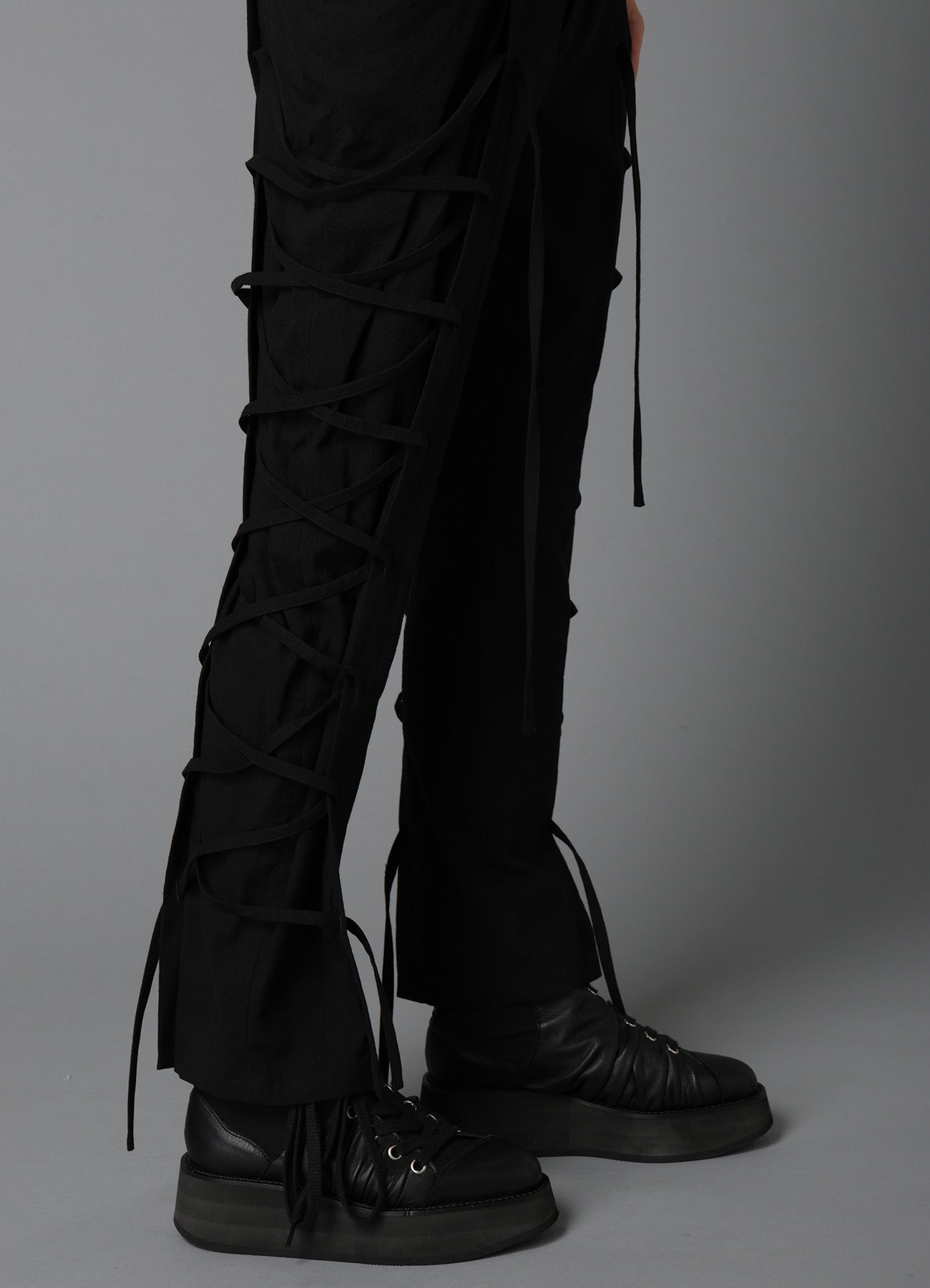 C/LI MUSLIN LACE UP PANTS