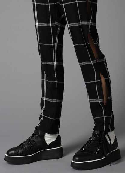 KHADI SLIT SLIM PANTS