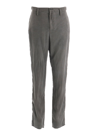 GARMENT-DYED LAWN SLIT SLIM PANTS