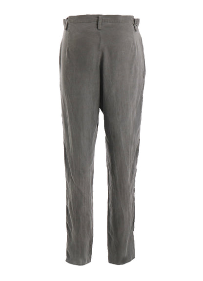 GARMENT-DYED LAWN SLIT SLIM PANTS