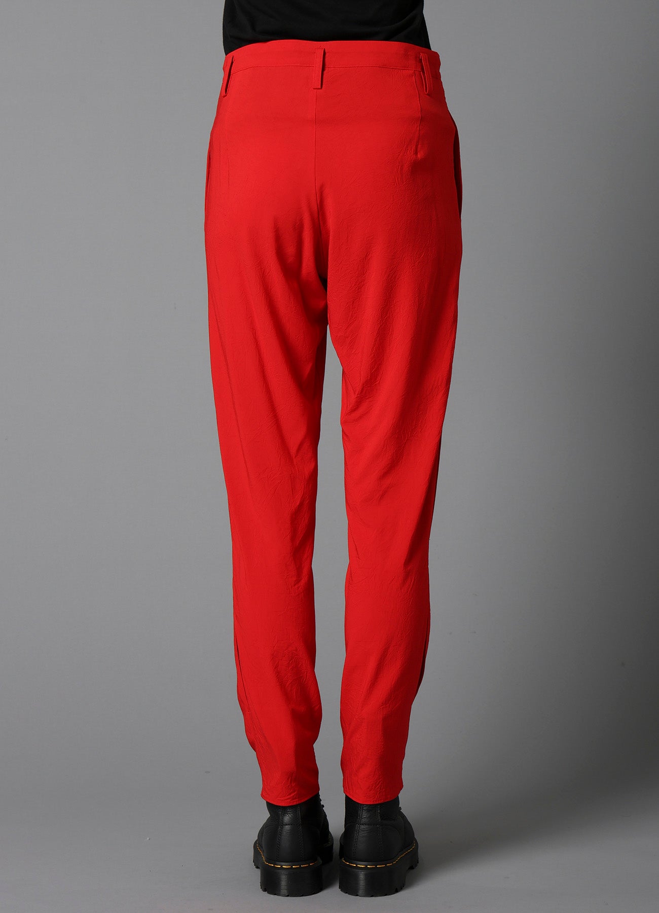 RY/ WRINKLED LAWN SLIT SLIM PANTS