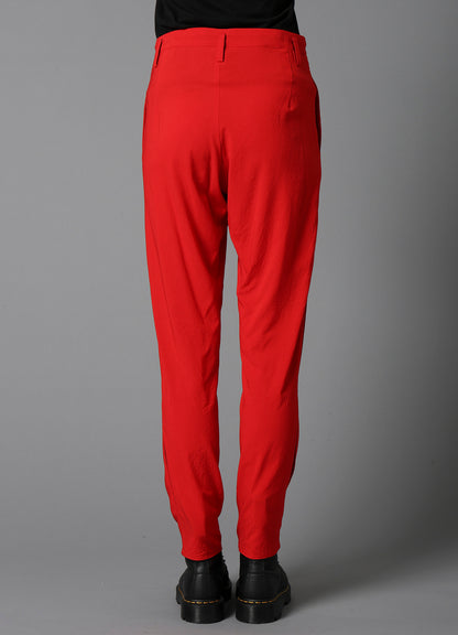 RY/ WRINKLED LAWN SLIT SLIM PANTS