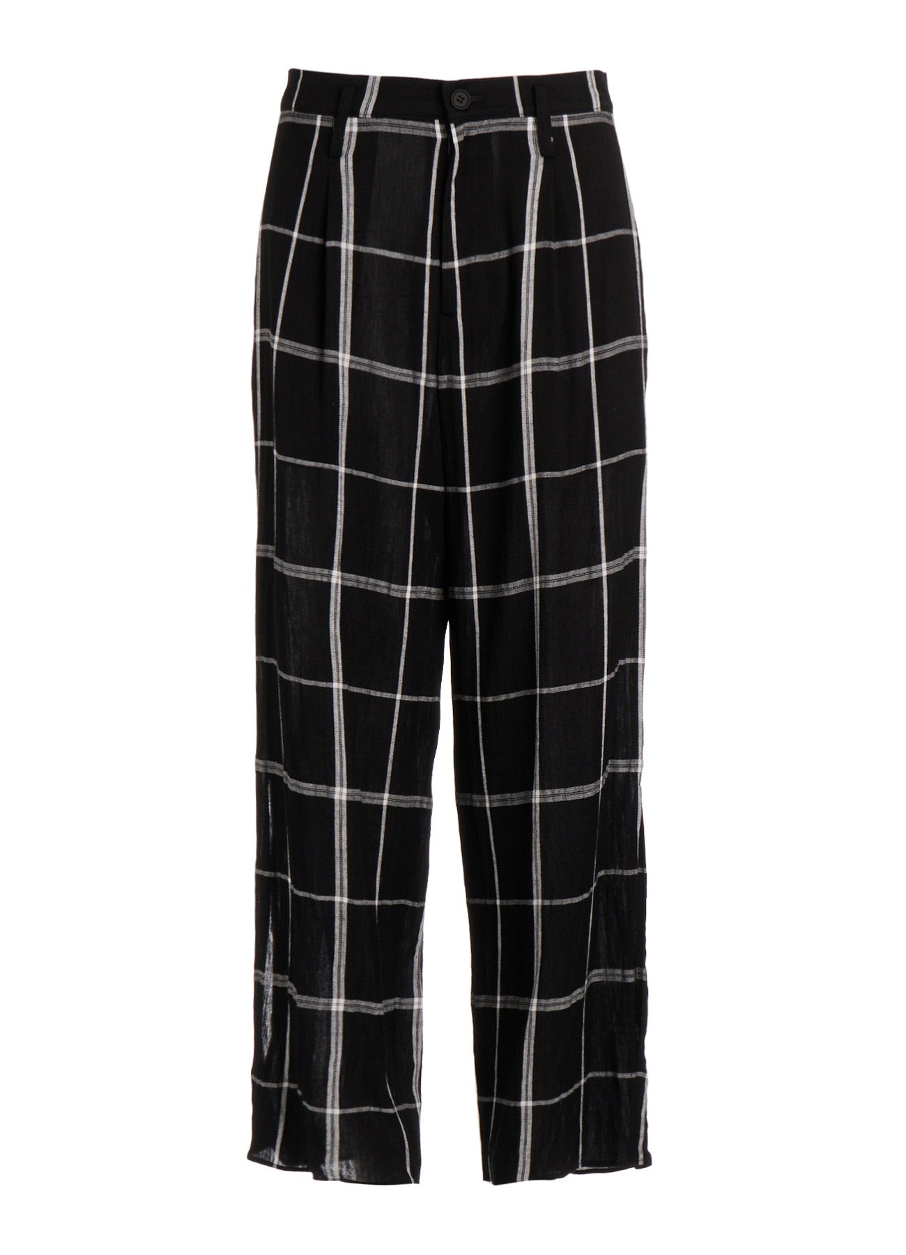 PLAID KHADI SLIT PANTS