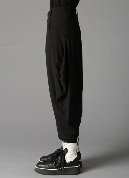 CELLULOSE/ LINEN LAWN BIG TUCK PANTS A