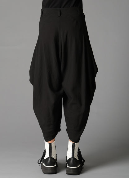 CELLULOSE/ LINEN LAWN BIG TUCK PANTS A