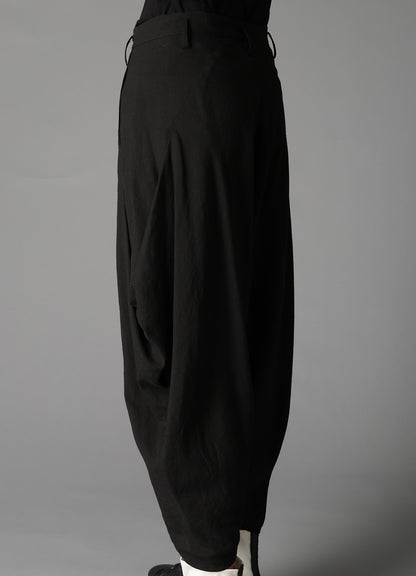CELLULOSE/ LINEN LAWN BIG TUCK PANTS A