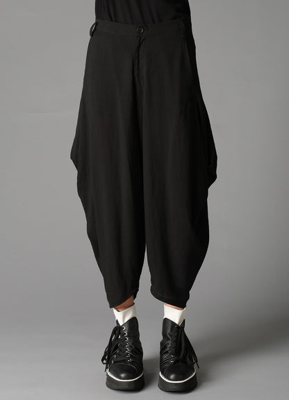 CELLULOSE/ LINEN LAWN BIG TUCK PANTS A