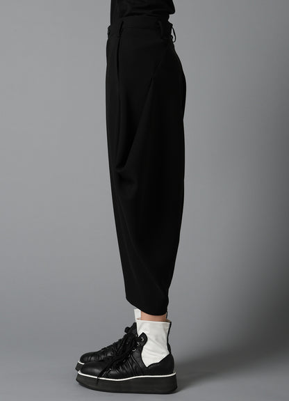 DOUBLE SATIN BIG TUCK PANTS