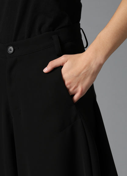 DOUBLE SATIN BIG TUCK PANTS