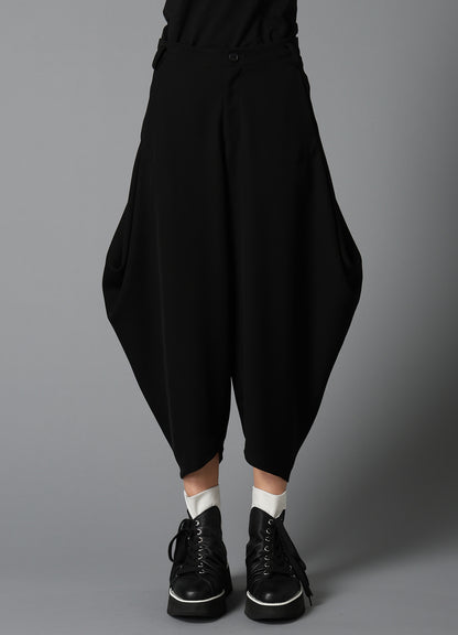 DOUBLE SATIN BIG TUCK PANTS