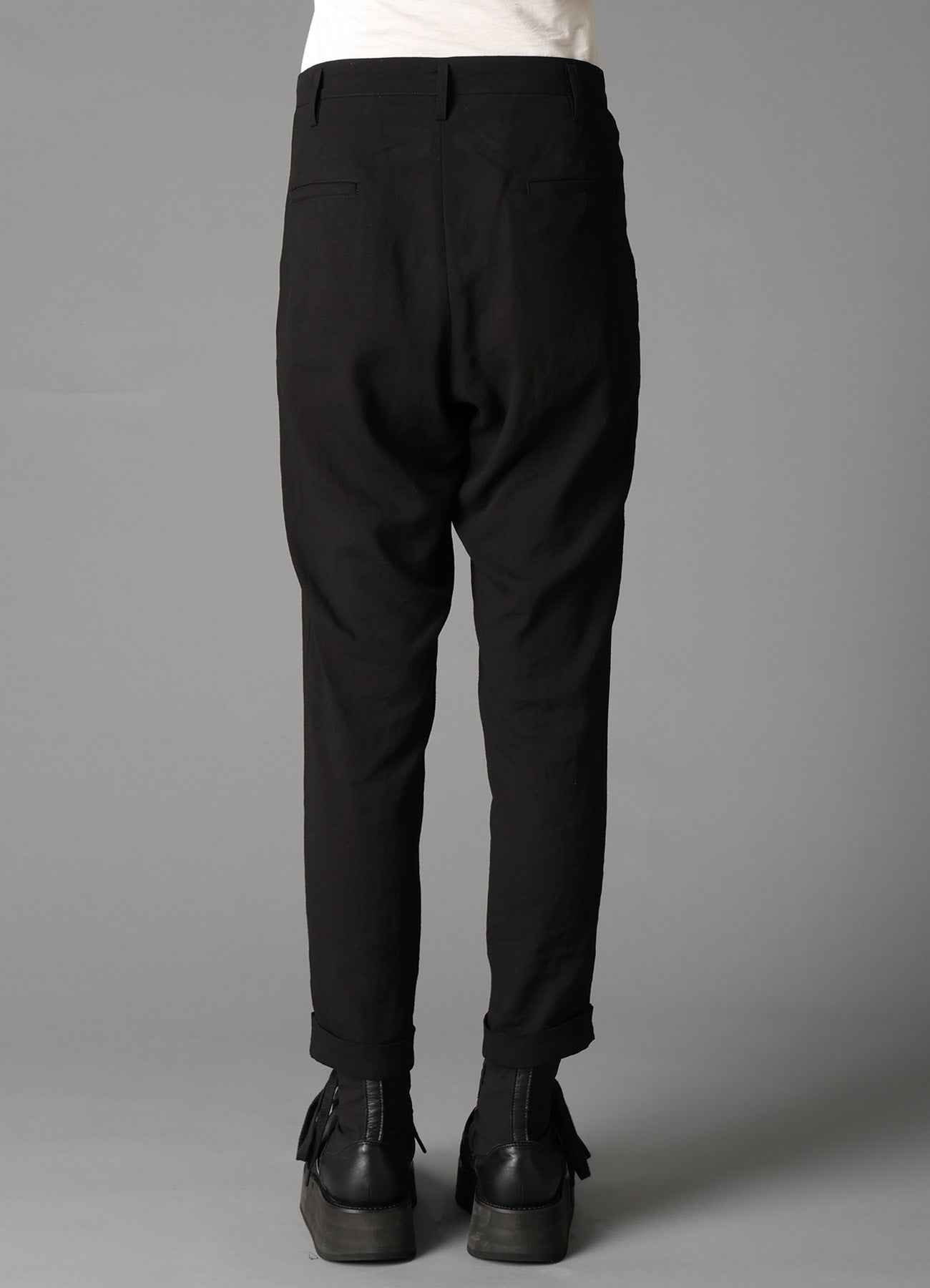 CELLULOSE/ LINEN LAWN CUFFS HEM PANTS