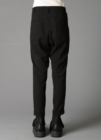 CELLULOSE/ LINEN LAWN CUFFS HEM PANTS
